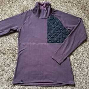 Flylow Gear Sondra Fleece Pullover Midlayer Long Sleeve Mock Neck Shirt Purple